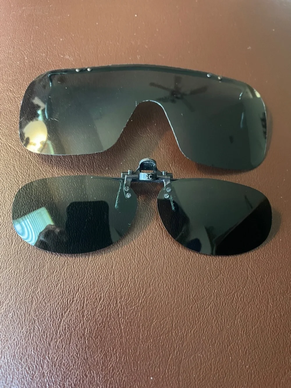 Bundle of 2 Dark Clip-On Sunglass Lenses